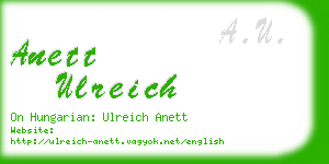anett ulreich business card